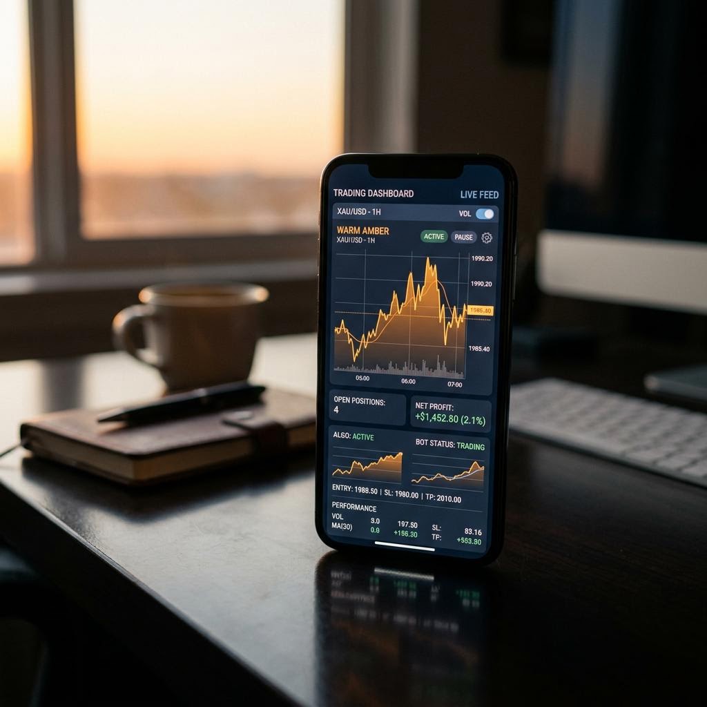 Legis Valor Dashboard auf einem Smartphone mit Live-Marktdaten